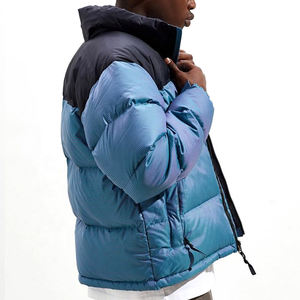 2025 haute qualité en gros personnalisé hommes hiver doudounes couleur bloc hommes Nylon bouffantes vestes - Product Image 2