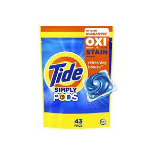 Cápsulas de Lavandería Multiusos Tide Simply Pods, Eliminador de Manchas, Aroma Fresco, Seguro para Telas, 40 Unidades - Product Image 3