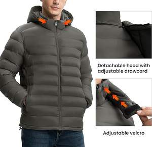 Veste matelassée mode OEM pour hommes manteau d'hiver léger et imperméable avec logo personnalisé vente en gros de vestes tendance 2025 - Product Image 5