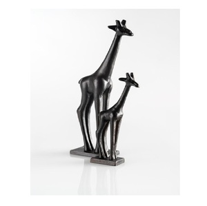 Sculpture de girafe antique petite et grande pièce maîtresse de girafe Vintage articles maison jardin décoration objet événement fournitures - Product Image 1