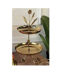 Soporte para Servir Pasteles de Acero Inoxidable Color Dorado, Tamaño Personalizado, Forma Redonda, Soporte para Servir Postres y Dátiles - Product Image 1