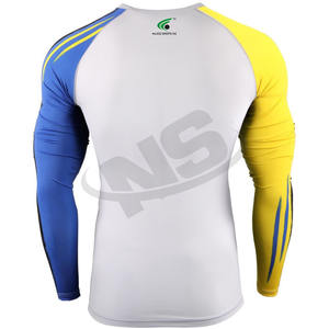 Rash Guard à manches longues imprimé sublimé direct d'usine pour hommes avec conception personnalisée Jiu Jitsu Kimono Sportswear Sets - Product Image 3
