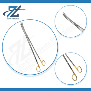 Tijeras Metzenbaum de acero inoxidable, instrumentos quirúrgicos reutilizables manuales, 200mm/230mm, longitud curva, cirugía General, certificación CE - Product Image 3