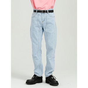 Jeans de Hombre Estilo Vaquero Retro del Oeste Americano, Cintura Media, Apilados, Transpirables, de Última Moda, Personalidad, Gran Venta - Product Image 4