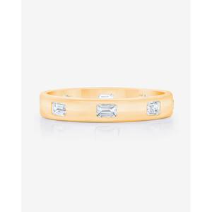 10K Oro GIA/IGI Certificado Diamante cultivado en laboratorio Banda de eternidad Diamante de corte esmeralda Boda/Anillo de compromiso Alianza de boda de oro blanco - Product Image 3