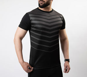 Camiseta de sublimación con estampado personalizado para hombre, material de secado rápido de poliéster transpirable, ropa deportiva, camiseta de entrenamiento, ropa de gimnasio - Product Image 6