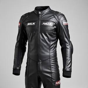 Costume de moto en cuir de vachette de qualité supérieure avec bosse et logo personnalisé, options de gros | Fournisseur d'exportation en vrac - Product Image 4