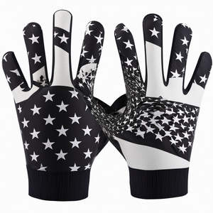 Guantes de fútbol americano profesionales hechos a medida al por mayor, guantes deportivos duraderos, transpirables y antideslizantes - Product Image 3