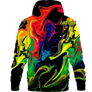 เสื้อฮู้ดซิปผ้าฟลีซผู้ชายสั่งทำขายส่ง สไตล์ฮิปฮอป แห้งเร็ว พร้อมบริการสกรีนพิมพ์แบบ OEM & ODM - Product Image 6