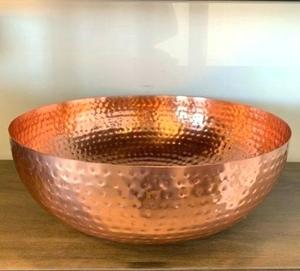 Tazón de Cobre Puro 100% Hecho a Mano por DIVRIS, Diseño Vintage Estilo Americano, Plato de Servir de Metal Duradero, Tazones Decorativos - Product Image 2
