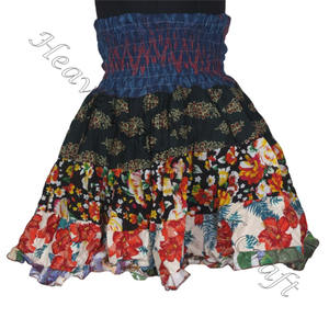 Gypsy Indian Patchwork Mini Rara Hippy Boho Festival falda Boho elegante MS132 parche algodón Mini falda Sexy para ropa de verano - Product Image 4
