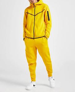 Venta al por mayor ropa deportiva Suite para hombres 100% poliéster Tech polar Jogging trajes Conjunto 2 uds chándales hombres de talla grande cremallera Swearsuit - Product Image 1