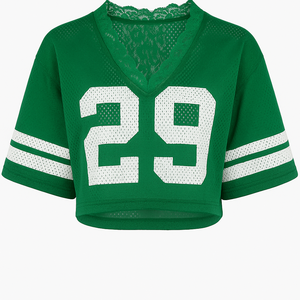 เสื้อครอปตาข่ายสำหรับชมรมกรีก iota phi Lambda IPL เสื้อถักลูกไม้คอวีเสื้อสตรีทแวร์เสื้อผ้ากรีก - Product Image 1