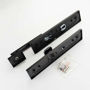 Serrure de porte principale en alliage de zinc, ensemble de poignées modernes et minimalistes, levier d'entrée à mortaise, bouton de tirage, quincaillerie robuste, plaque de sécurité - Product Image 4