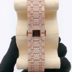 Famoso estilo VVS Moissanite Rose Gold Tone Automático Mecánico Iced Out Hip Hop Diamante Reloj de pulsera Moda de lujo de la India - Product Image 6