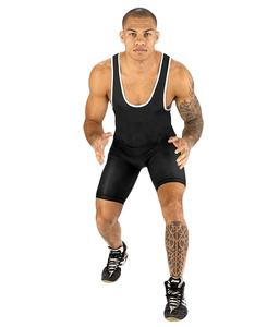 Singlet de lutte personnalisé pour hommes, entraînement de gymnastique, couleur noire, Singlet de lutte par Qito International - Product Image 4