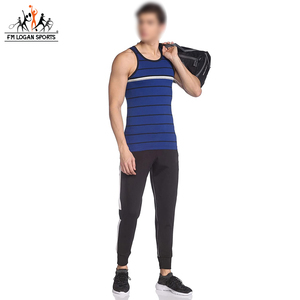 Blue Color Lined Stylish Premium Quality Breathable <b>Men</b> <b>Stringer</b> <b>Vest</b> Customize Design <b>Men</b> <b>Stringer</b> <b>Vest</b> BY FM LOGAN SPORTS - Product Image 4