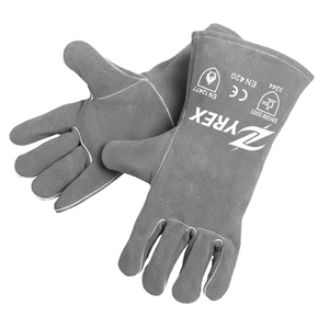 Heavy Duty Cowhide Welding <b>Gloves</b> Reinforced Palm Heat Proof Long Cuff Safety Work <b>Gloves</b> for Welders - Product Image 5