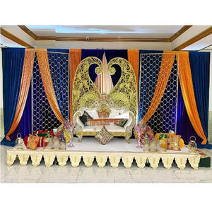 Prettiest <b>Wedding</b> Reception Stage <b>Candle</b> Walls Modern <b>Wedding</b> Stage Metal <b>Candle</b> Walls Sparkling <b>Wedding</b> <b>Candle</b> Wall Stage FIiji - Product Image 5