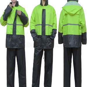 Traje de lluvia personalizado para adultos Material transpirable e impermeable con cremallera en el pecho Logotipo frontal disponible Varios tamaños Colores en línea - Product Image 6