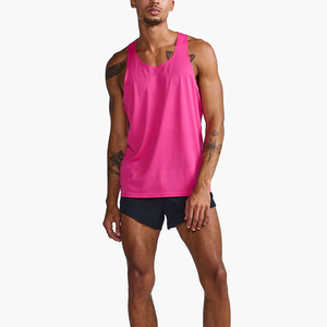 Men's Sleeveless Tank <b>Top</b> Customized Logo Athletic Gym Fitness Workout Running Sports <b>Plus</b> <b>Size</b> Breathable Cotton <b>Mesh</b> Knitted - Product Image 1