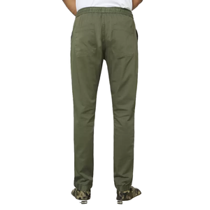 Pantalon en coton tricoté pour homme, taille haute, coupe décontractée, imperméable, respirant, couleur unie, taille élastique, grande taille, design personnalisé, qualité supérieure - Product Image 5