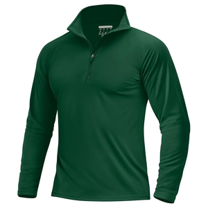Haut de sport actif pour homme en polyester et élasthanne, demi-zip coloré, anti-UV, écologique, respirant, séchage rapide, logo personnalisé, fabriqué par Tenzo - Product Image 6