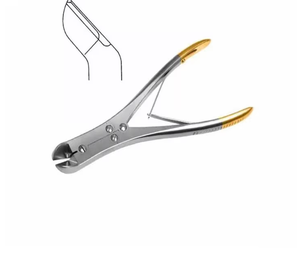 Cortador de Alambre de Acero Inoxidable de Alta Calidad T.C, Doble Acción, Ligeramente Curvado, 18 cm, Instrumentos Ortopédicos de IMANS - Product Image 1