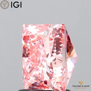 เพชร CVD ผลิตในห้องปฏิบัติการ 2.50 กะรัต พร้อมใบรับรอง IGI รูปทรงปริ้นเซส สีชมพูแฟนซีสดใส ความสะอาด VVS2 สำหรับแหวนหรูหรา เป็นของขวัญ - Product Image 4