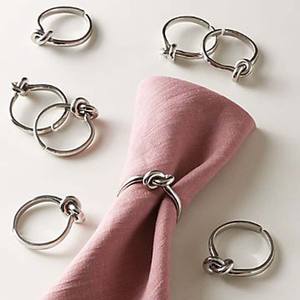 Diseño de hoja de corte láser Decoración de mesa de comedor Decoración de metal Servilletero redondo hueco Hebilla Servilletero dorado - Product Image 4