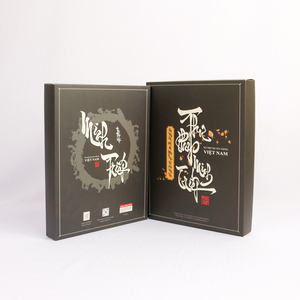 Boîte cadeau en carton de luxe pour ensemble de calligraphie, emballage rigide haut de gamme avec logo personnalisé, vente en gros - Product Image 5