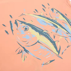 T-shirt de pêche professionnel 100% polyester léger évacuant l'humidité respirant UPF 50 conçu pour une utilisation en plein air en été - Product Image 3