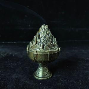 Antique Style Gold Finished <b>Cone</b> <b>Incense</b> Burner With Traditional Cutwork Suitable For Bakhoor And Prayer Rituals Purpose - Product Image 6