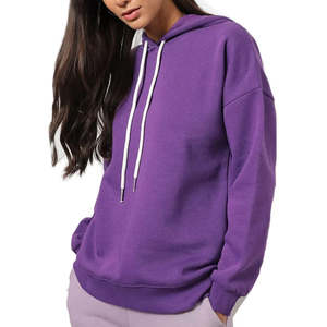 Women's Winter Solid Color Fleece <b>Hoodie</b> Soft Warm Pullover Long Sleeve Casual Hooded Top <b>Comfy</b> Everyday Wear Customizable - Product Image 1