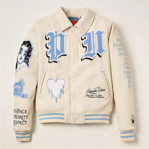 Veste de baseball personnalisée manches en cuir brodées Vestes Letterman pour hommes Made By Hanger Impex - Product Image 5