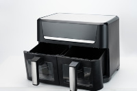 Nouvelle Friteuse à Air Intelligente Grande Capacité 12L, Four Grille-Pain Multifonctionnel Double Empilement, Friteuse Sans Huile, Écran Tactile Numérique