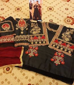 2023 Shamus Silk Maxi <b>Dress</b> Designer Formal Party Wear for <b>Wedding</b> Pakistani Indian Bollywood Cotton <b>Linen</b> Salwar Kameez Salwar - Product Image 6