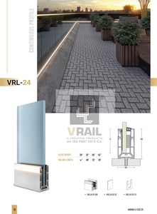 Garde-corps en laiton durable en acier inoxydable de style moderne pour escaliers parcs balcon pont villa hôpital centre commercial hôtel - Product Image 4