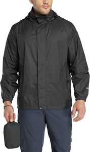 Venta al por mayor impermeable cortavientos ligero fino empacable impermeable al aire libre correr Unisex lluvia verano sol guardia chaqueta - Product Image 6