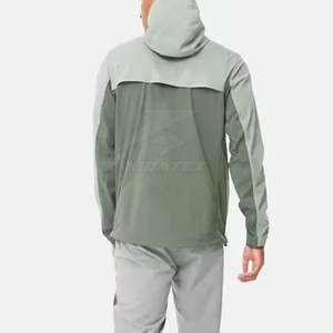 Costume coupe-vent pour hommes en nylon polyester léger imperméable à l'eau logo personnalisé costume coupe-vent en nylon pour l'extérieur - Product Image 6
