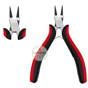 Alicates de punta redonda Ergo de acero inoxidable de alta calidad con su logotipo, equipo para hacer herramientas de joyería rojo/negro para bucles y curvas - Product Image 1