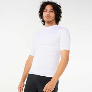 Moda media manga Rash Guard BJJ MMA Jiu-Jitsu manga corta hecho a medida Rash Guard para hombres - Product Image 1