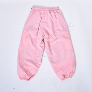 Pantalones de Nieve Impermeables Rosas con Estilo, Cintura con Cordón Ajustable, Forro Polar Cálido, Bolsillos Tipo Cargo y Ventilación - Product Image 2