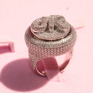 Modern GRA Certified VVS Round Moissanite Diamond 925 Silver Iced Out Hip Hop Ring para hombres Moda de lujo al mejor precio - Product Image 2