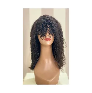 Dealer eksklusif rambut perawan kualitas superlatif 100% mentah tidak diproses rambut manusia Virgin HD wig ekstensi keriting keriting keriting