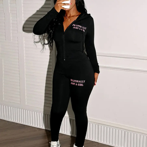 Conjunto de dos piezas de empalme de bloque de color informal de moda de otoño para mujeres europeas y americanas - Product Image 6