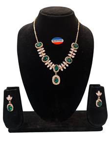 B6 elegante conjunto de joyería de rodio Vintage-elegante collar clásico pendientes para bodas aniversarios regalos moda tradicional - Product Image 2