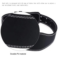 Ceinture de musculation robuste réglable pour haltérophilie et powerlifting, 6 pouces, pour hommes et femmes, en PU