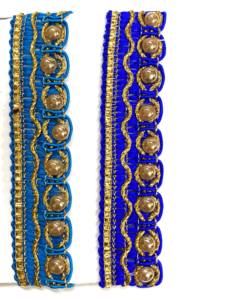 ผ้าโพลีเอสเตอร์สีเมทัลลิกตัดขอบลูกไม้โครเชต์ปรับแต่งได้สำหรับรองเท้าและเสื้อผ้า - Product Image 4