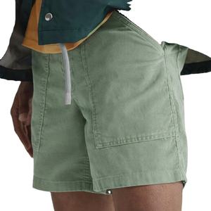 กางเกงขาสั้นผู้ชายแบบสั่งทำพิเศษ ความยาวระดับเข่า เอวยางยืด ผ้าฝ้ายออร์แกนิค คอร์ดูรอย สีพื้น เป็นมิตรกับสิ่งแวดล้อม แห้งเร็ว ระบายอากาศได้ดี - Product Image 1